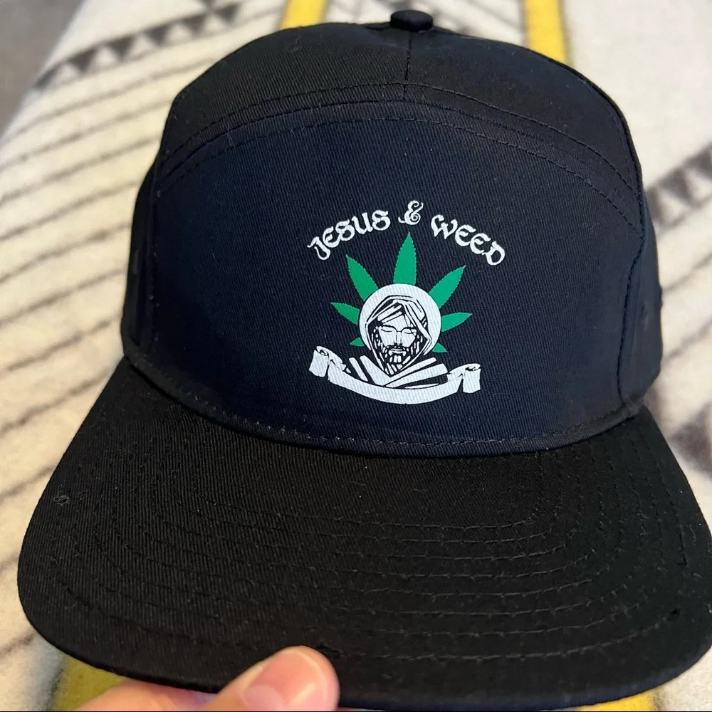 Jesus and weed 5-panel Hat